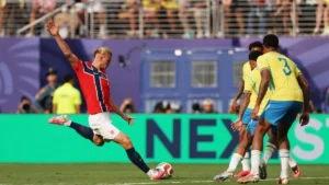 Neymar marca, mas Brasil é eliminado pela Noruega