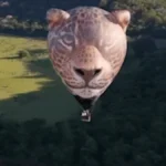 Balão Onça-Pintada inédito sobrevoa o Pantanal