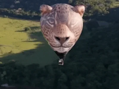 Balão Onça-Pintada inédito sobrevoa o Pantanal